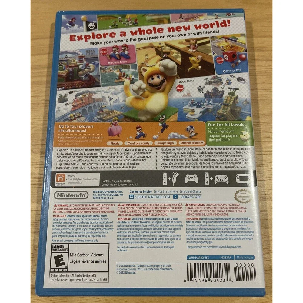 Super Mario 3D World (Nintendo Wii U, 2013) Nintendo Selects Sealed